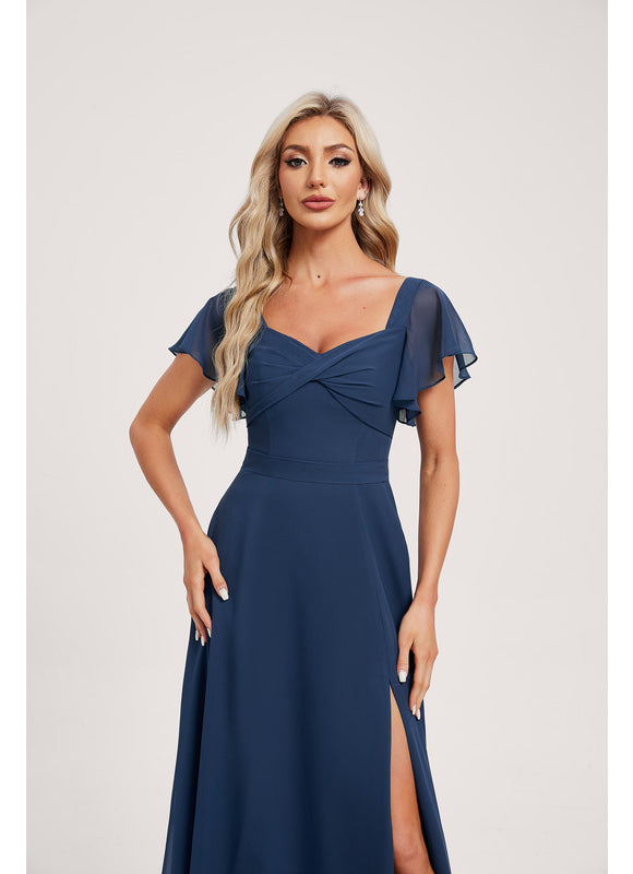 Robe Trapèze Mousseline Fendue - gallery 3