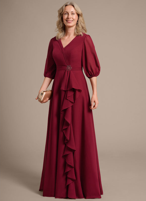 Robe Trapèze Rouge Élégant