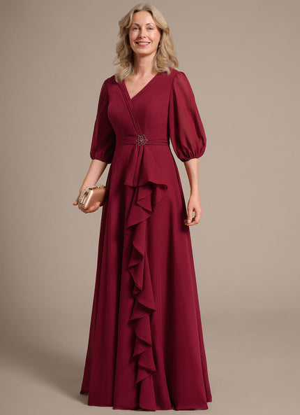 Robe Trapèze Rouge Élégant