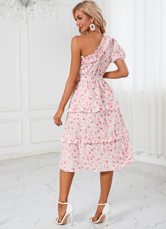 Robe Trapèze Flottante Fleurie - gallery 5