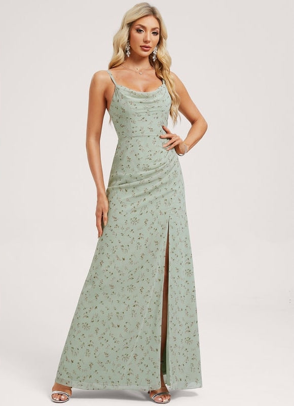 Robe Trapèze Flottante Olive - gallery 2