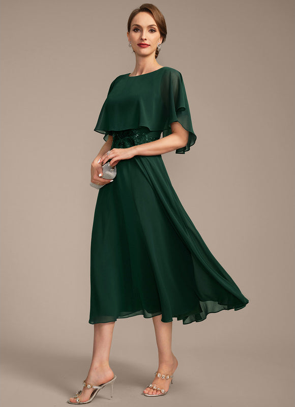 Robe Trapèze Verte Étoile - gallery 3