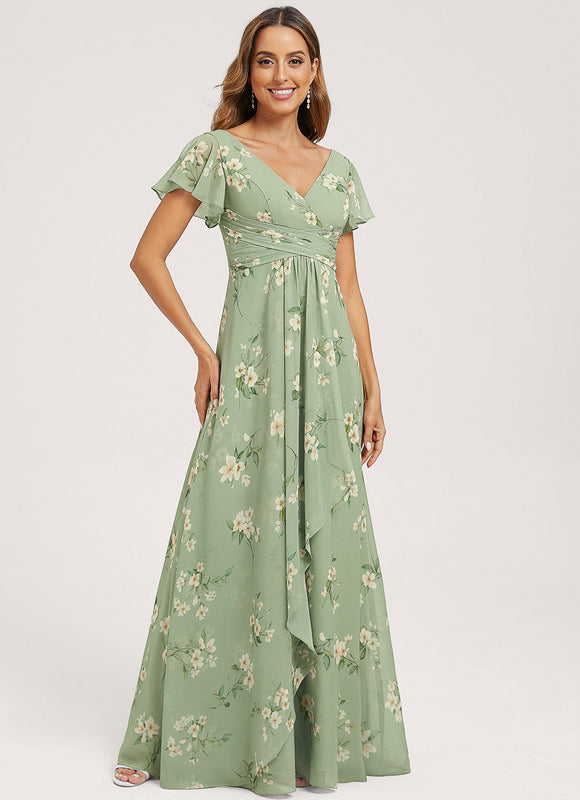 Robe Trapèze Mousseline Fendue - gallery 3