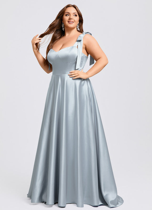 Robe Trapèze Ciel Satiné Chic - gallery 7