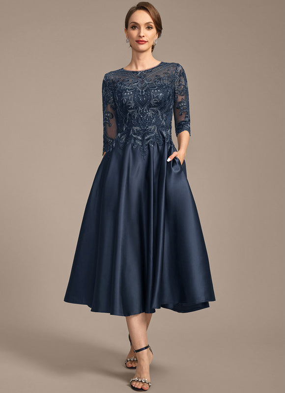 Robe Trapèze Éclat De Saphir - gallery 2