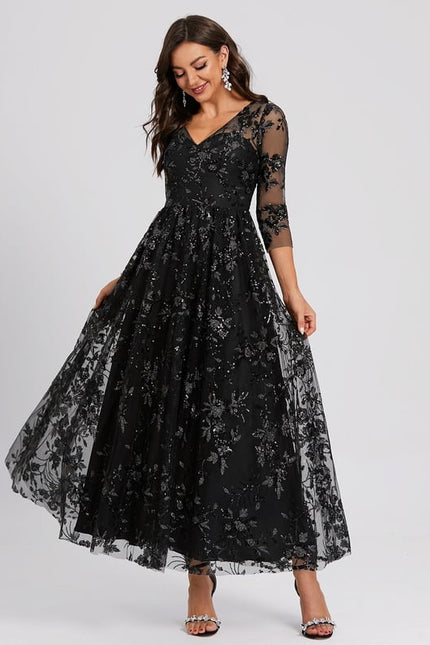 Robe Trapèze Élégance Sombre Lueur - gallery 1