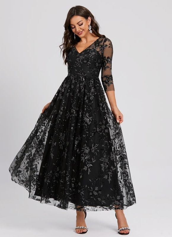 Robe Trapèze Élégance Sombre Lueur - gallery 1