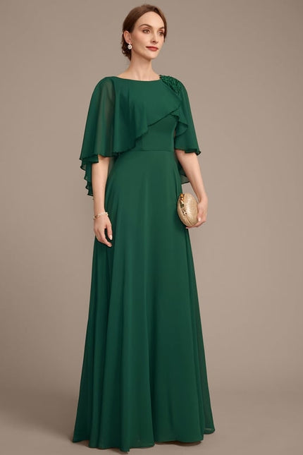 Robe Trapèze Émeraude Flottante - gallery 6