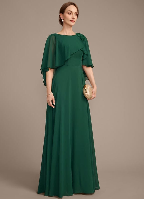 Robe Trapèze Émeraude Flottante - gallery 6