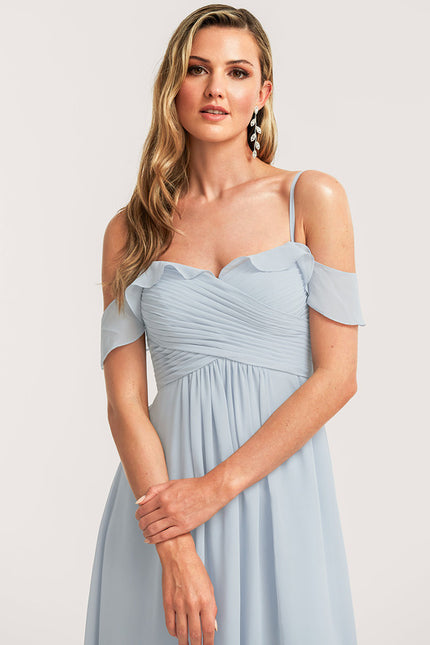 Robe Trapèze Aérienne Céleste - gallery 3