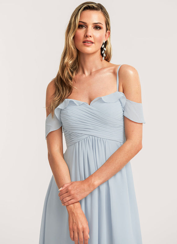Robe Trapèze Aérienne Céleste - gallery 3