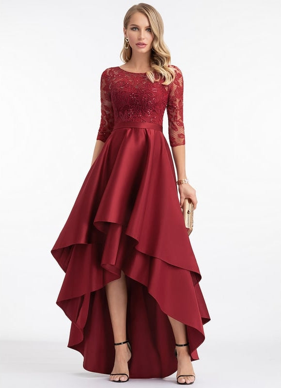 Robe Trapèze Rouge Opalescent - gallery 3