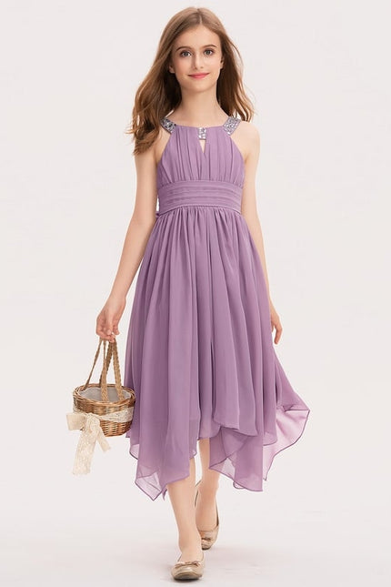 Robe Trapèze Lilas Vaporeux - gallery 1