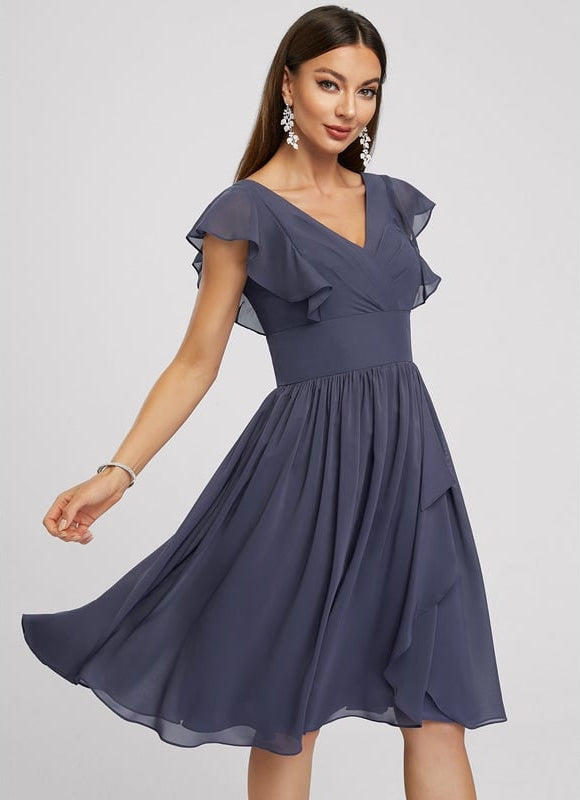 Robe Trapèze Émeraude Volante - gallery 3