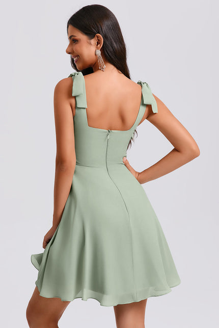 Robe Trapèze Émeraude Douce - gallery 3