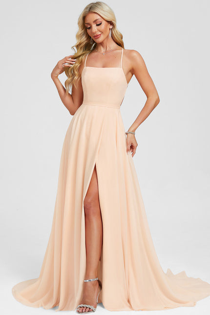 Robe Trapèze Peach Élégance Flottante - gallery 5