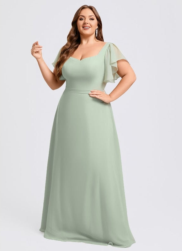 Robe Trapèze Mousseline Fendue - gallery 6