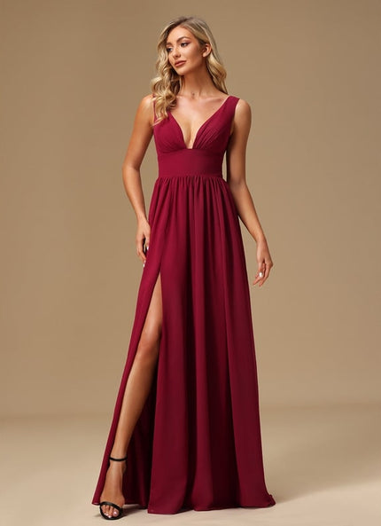Robe Trapèze Longue Beige Élégante