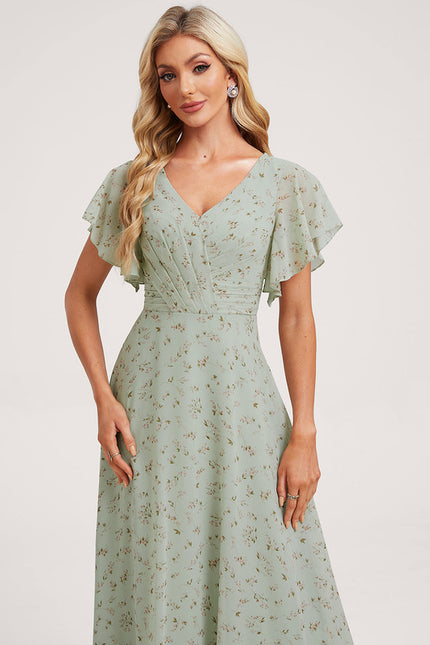 Robe Trapèze Mousseline Fendue - gallery 4