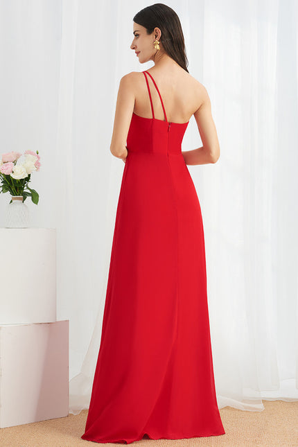 Robe Trapèze Asymétrique Beige - gallery 4