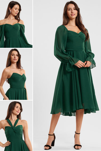 Robe Trapèze Flottante Verte