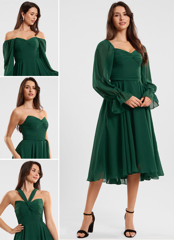 Robe Trapèze Flottante Verte