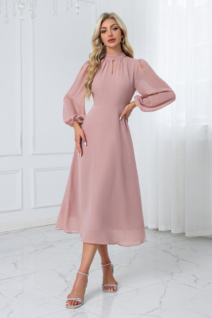 Robe Trapeze Ras Du Cou - gallery 6