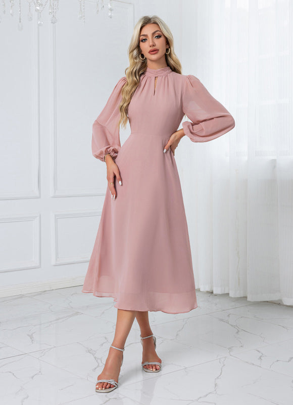 Robe Trapeze Ras Du Cou - gallery 6