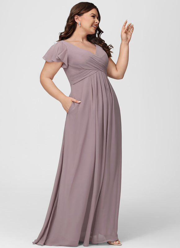 Robe Trapèze Mousseline Fendue - gallery 8