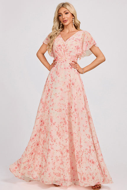 Robe Trapèze Mousseline Fendue - gallery 1