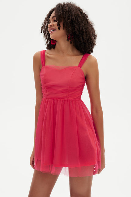 Robe Trapèze Fuchsia Envoûtante - gallery 9