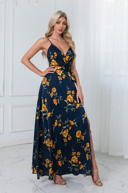 Robe Trapèze Satinée Botanique - gallery 7