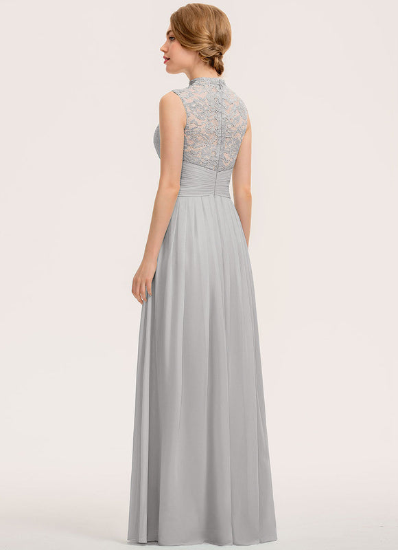 Robe Trapèze Gris Aérien Élégant - gallery 4