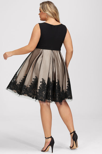 Robe Trapèze Noir Or Mov};U``` - gallery 8