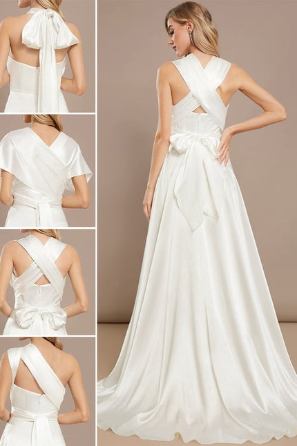 Robe Trapèze Lumière Satinée - gallery 1