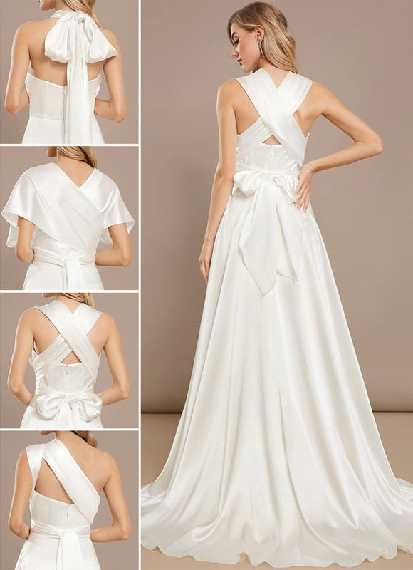 Robe Trapèze Lumière Satinée - gallery 1