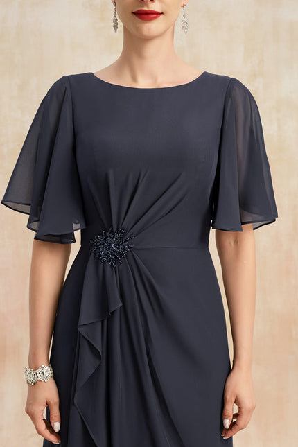 Robe Trapèze Élégance Marine Éthérée - gallery 6