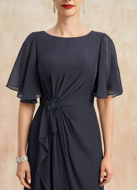 Robe Trapèze Élégance Marine Éthérée - gallery 6