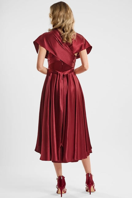 Robe Trapèze Satin Raffiné - gallery 4