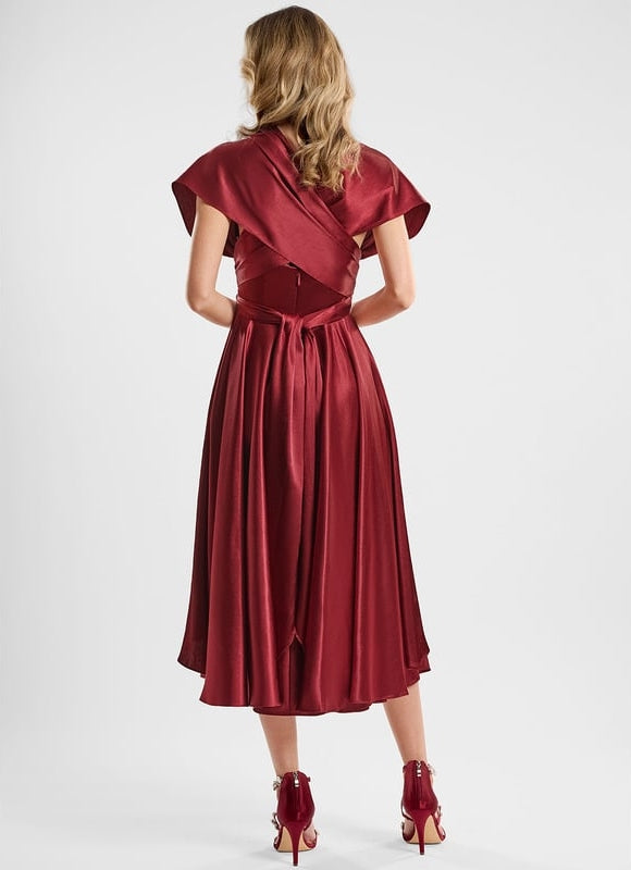 Robe Trapèze Satin Raffiné - gallery 4