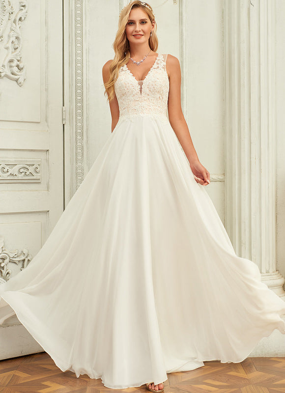 Robe Trapèze Éthérée Satinée - gallery 1