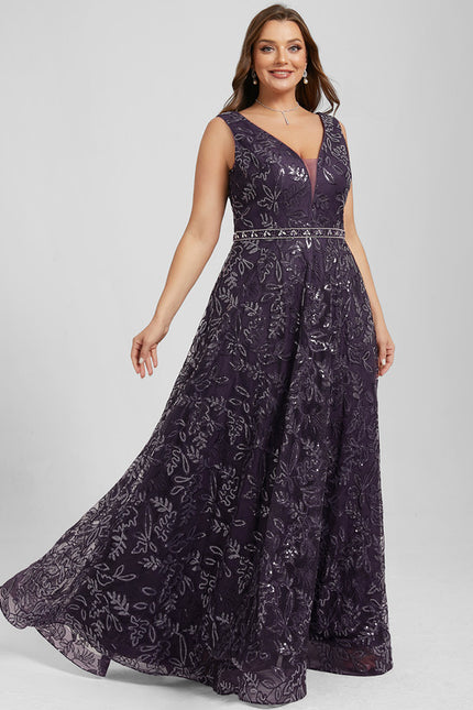 Robe Trapèze Élégance Pourpre - gallery 7