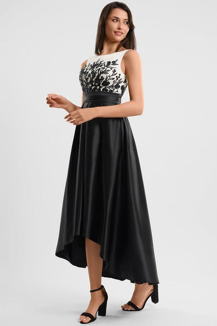 Robe Trapèze Satin Couture - gallery 2