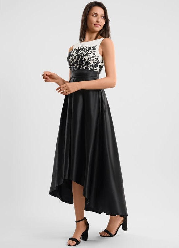Robe Trapèze Satin Couture - gallery 2