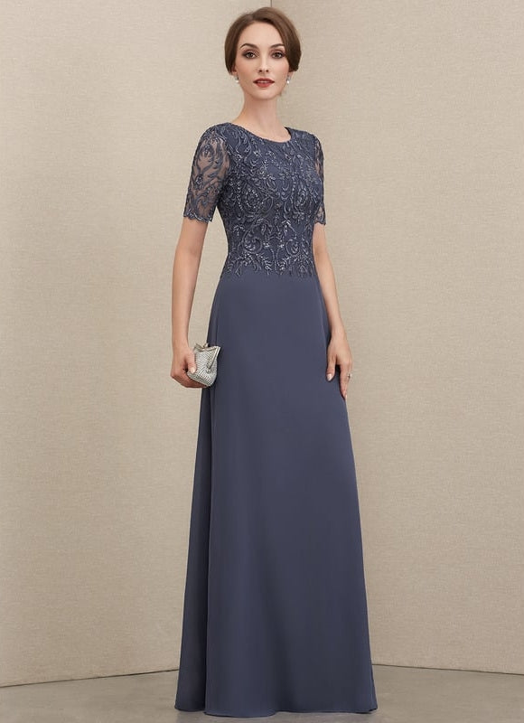 Robe Trapèze Élégance Marine Brodée - gallery 3