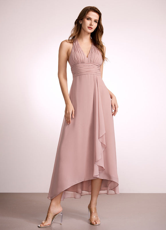 Robe Trapèze Aérienne Vert Pâle - gallery 3
