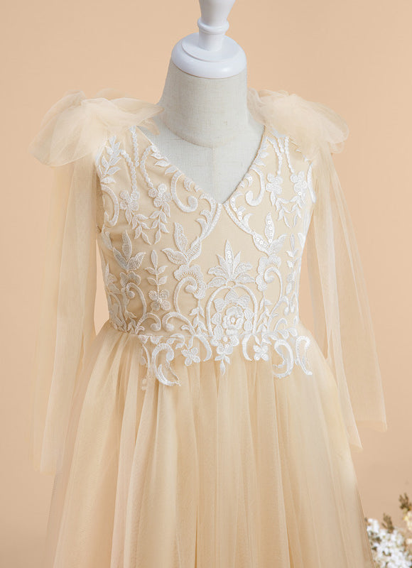 Robe Trapèze Tulle Écru - gallery 6