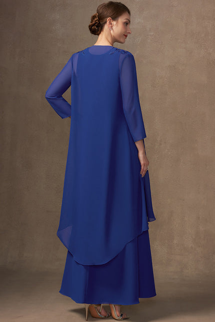Robe Trapèze Élégance Azur Vibrante - gallery 3