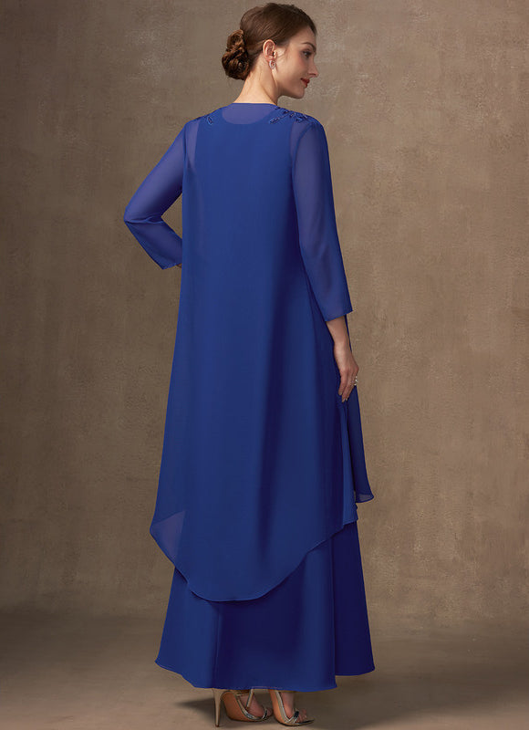 Robe Trapèze Élégance Azur Vibrante - gallery 3