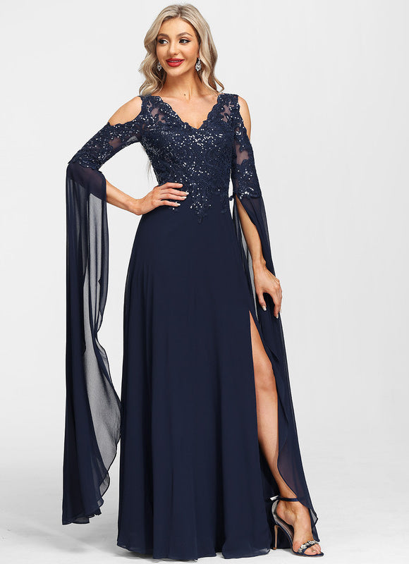 Robe Trapèze Éclat De Violettes - gallery 4